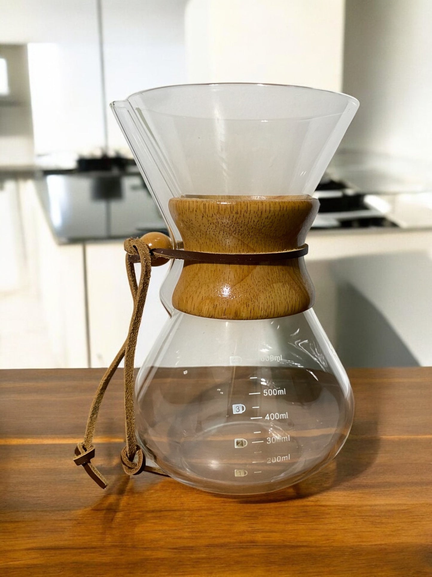 Cafetera de Vidrio (Tipo Chemex)